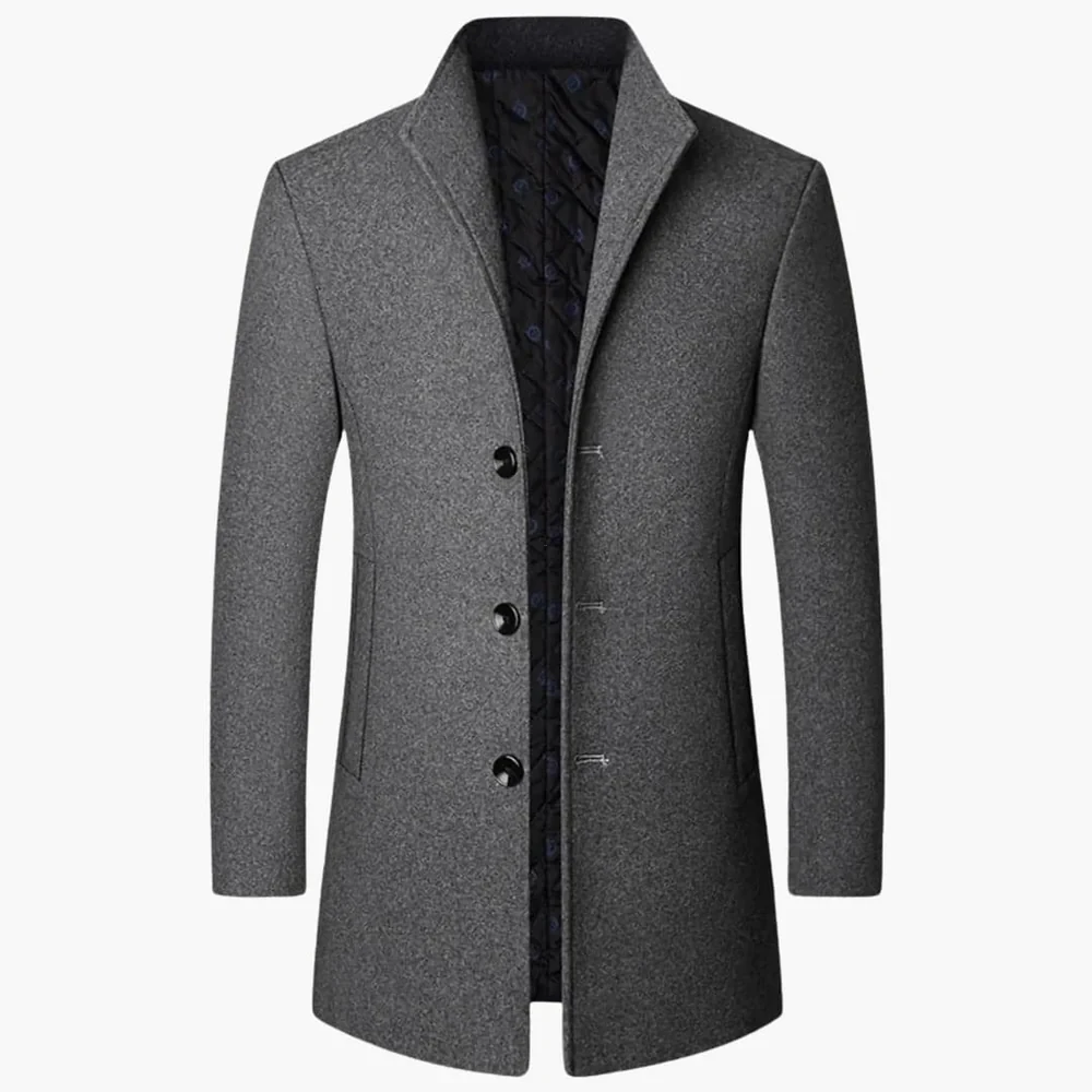 Men’s Formal Coat with Button Closure